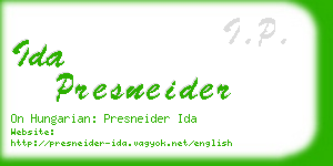 ida presneider business card